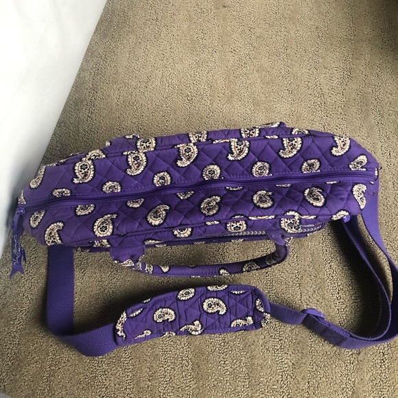 Vera Bradley Metropolitan Bag Simple Violet Purple Paisley, work bag, travel bag - Picture 12 of 15